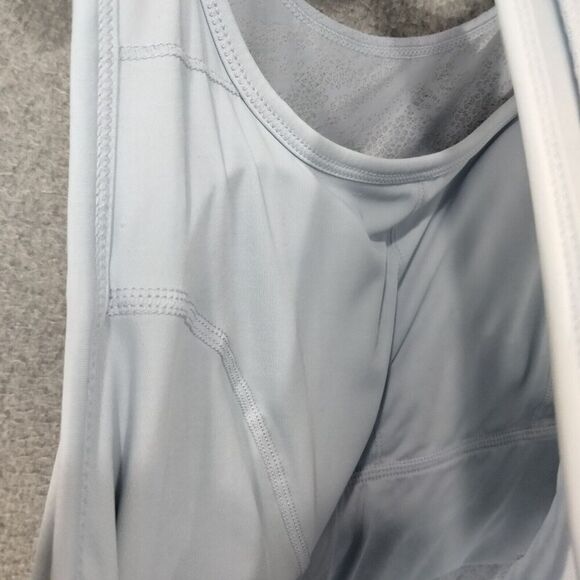 Zyia Active Tank Top Womens XL Light Blue Bra Racerback Stretch Layered 2-in-1 - Picture 11 of 12